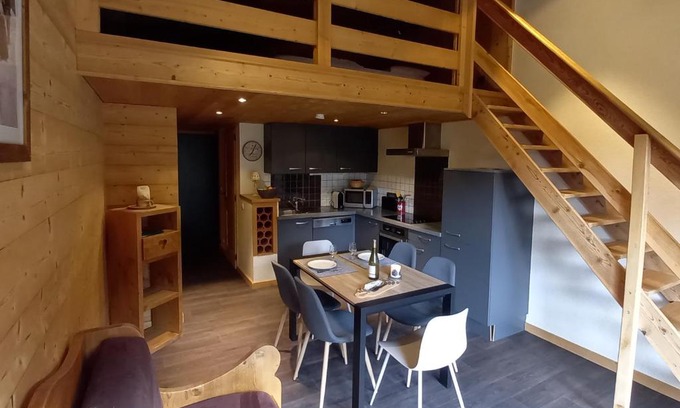 Le Grand-Bornand Apartment | Appart. cosy 5 pers. proche pistes et navette, balcon sud - FR-1-467-26