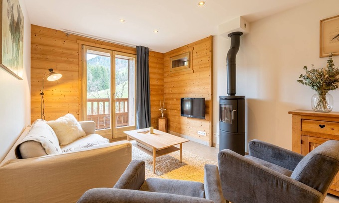 Le Grand-Bornand Apartment | Appartement 4 Personnes, Piscine, Sauna, Fitness au Pied des Pistes ski de Fond