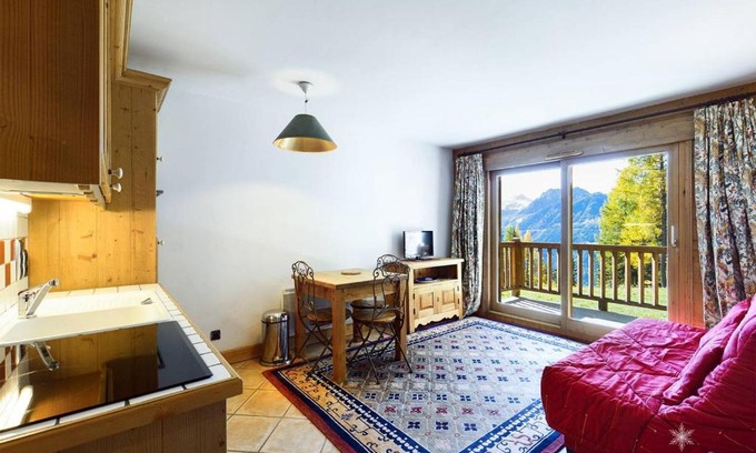 Les Eucherts Apartment | Appartement cosy, 2 pièces, terrasse, parking, proche centre et remontées, Montvalezan - FR-1-398-520