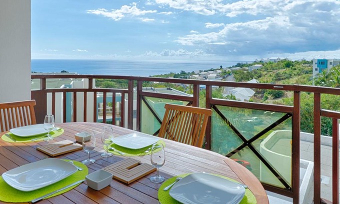 Plateau-Caillou Apartment | Appartement EMERAUDE vue sur la mer à Saint-Paul pour 4 personnes