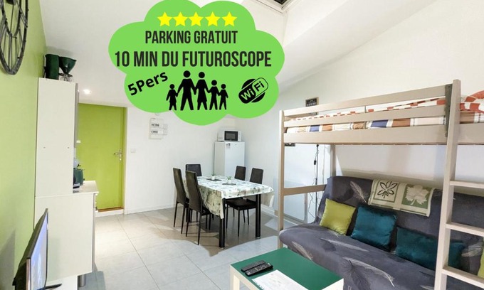 Beaumont Saint-Cyr Apartment | Appartement entier meublé à Beaumont proche Futuroscope et Poitiers Technopole