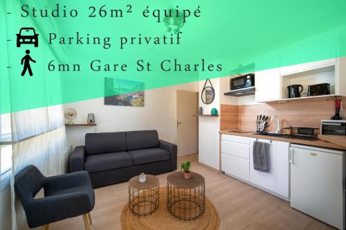 Saint-Lazare Apartment | Appartement tout équipé avec parking à 6min à pied de la gare st charles