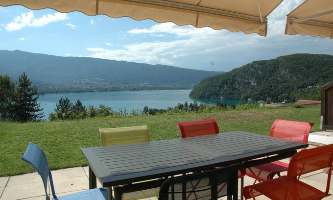 Talloires-Montmin Apartment | Appt on garden level. Spectacular view of Lake Annecy and the mountains