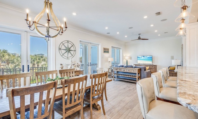 Frangista Beach House | Aqua Grande*HUGE Pool*Spa*Beach*Game Room*GolfCart*Beach Gear*Steps to Beach