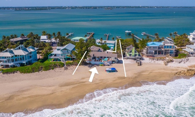 Stuart House | Aquarius Oceanside: 9BR/8BA Beachfront w/Pool, Hot Tub, Elevator & Riverfront