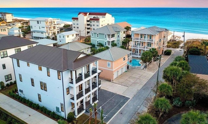 Miramar Beach House | Arcadia Sands: Private Beach, Ocean Views, Pool & Hot tub, Game Room, Bunk Rooms