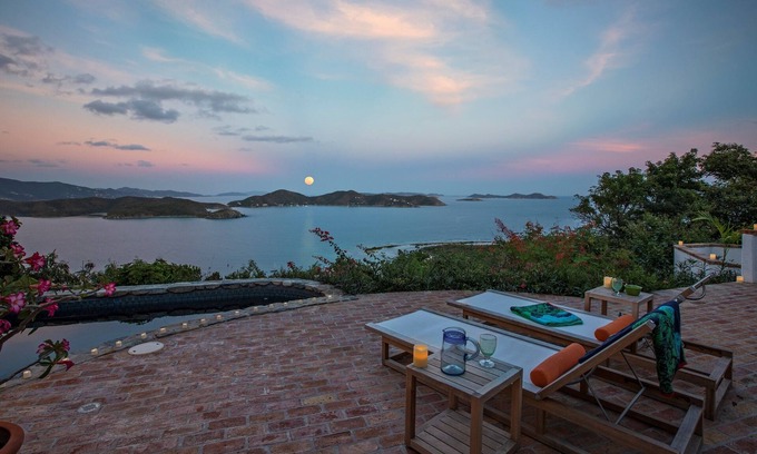 Estate Calabash Boom Villa | ASTRAL VILLA Sunrise, Moonrise & Down Island Views