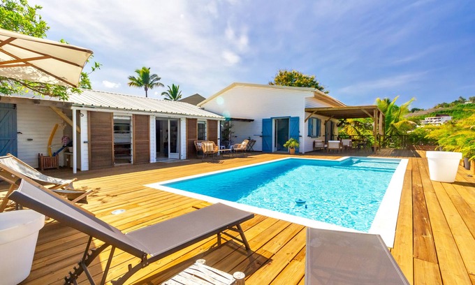 Cap Champagne House | Athena - charming villa with swimming pool and sea view in Boucan Canot