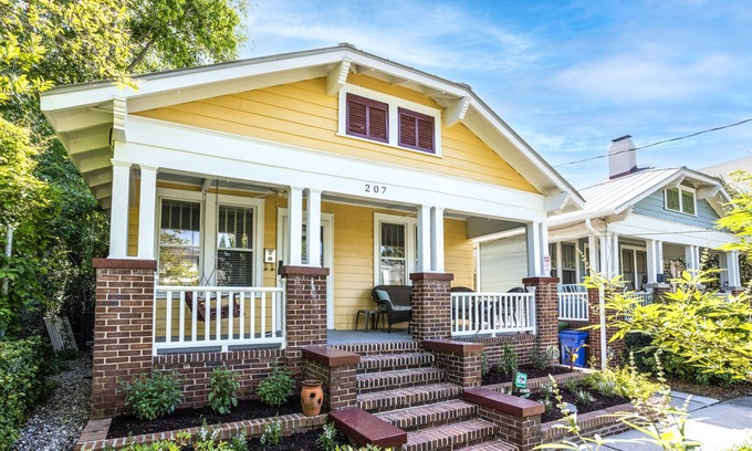 Wilmington Historic District House | Authentic Craftsman cottage - enclosed yard, lovely porch, W/D & great location