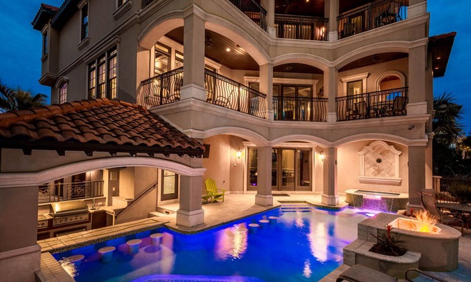 Avalon Beach Estates House | Available for Holiday Dates! Gulf Views, Private Pool w/Swim Up Bar! Elevator!