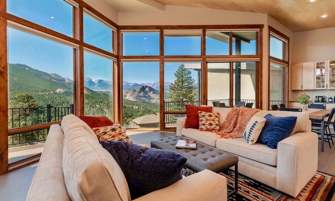 Estes Park House | Azure Vista Vacation Home at Windcliff by RedAwning
