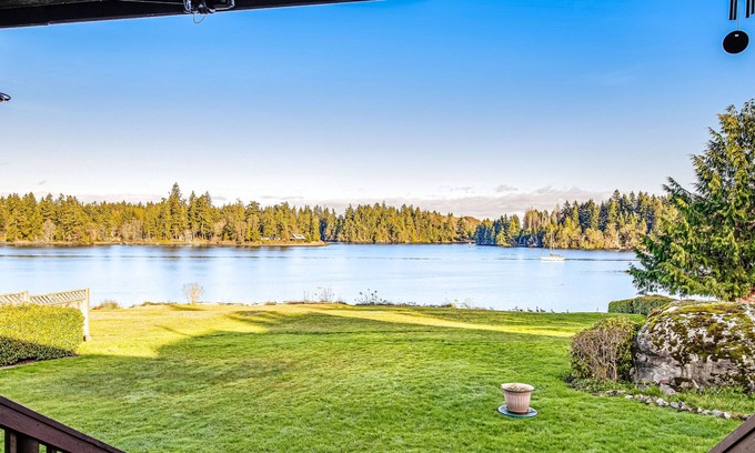Port Ludlow House | Bay Front Home w/ Water Views, Free WiFi, Expansive Lawn and Wood Stove