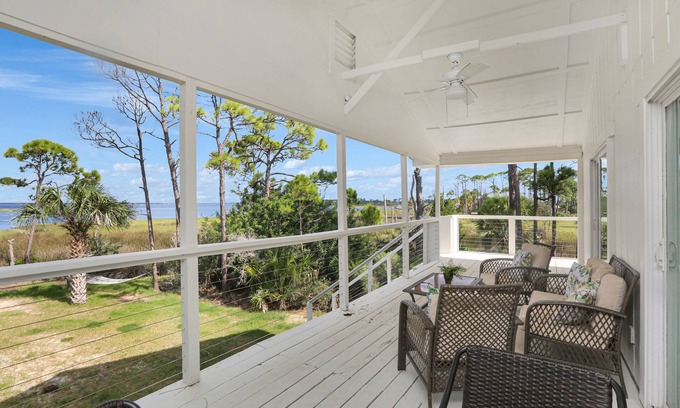 Cape San Blas House | Bay Front, Private Dock, Kayak Walk-In, Cape San Blas ~ Hideaway Bay