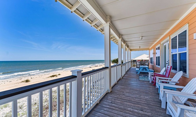 St. George Island House | Beach Front, Heated Pool, Gorgeous Gulf Views Sleeps 10