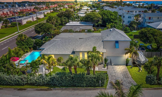 Cocoa Beach House | Beach House on 8th Street South with heated hot tub and pool.