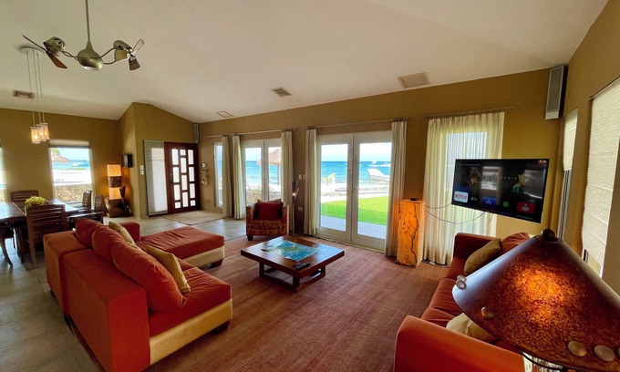 Costa Maya House | Beachfront 3 bedroom, 3-1/2 bath home steps from the sand, pool & pier!