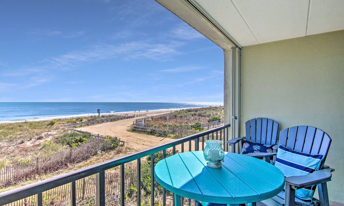 Midtown Ocean City Condo | Beachfront Bliss - Private Balcony, Ocean Views, Full Kitchen, Steps to the Sand
