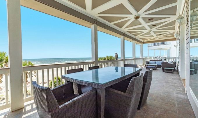Sands Of Kahala Beach House | Beachfront Luxury! Huge Patio & Deck, Dog Friendly & Fenced, Stunning Gulf Views