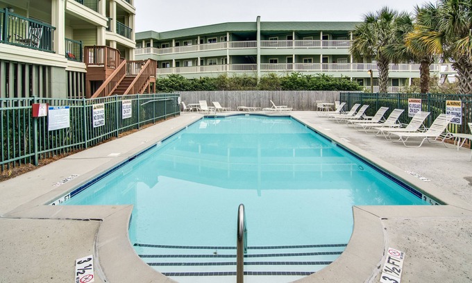 Isle of Palms Villa | Beachfront villa w/ocean views, private deck, pool access – steps from beach