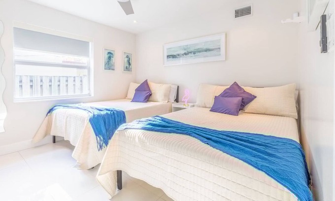 Dania Beach Villa | Beachside Bliss Lush Private Pool, BBQ, King Bed
