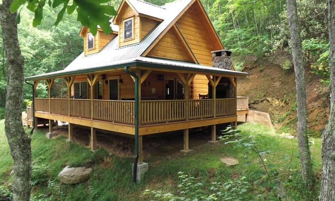 Topton Cabin | Bear Tree-Pet Friendly, Private Luxury Cabin Rental, 30 Minutes to the Great Smoky Mountains, Rafting-Nantahala NC