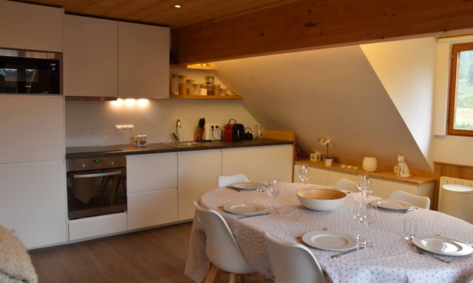 Montgenevre Apartment | Beautiful 3-room flat, equipped kitchen, Wi-Fi, facing the slopes