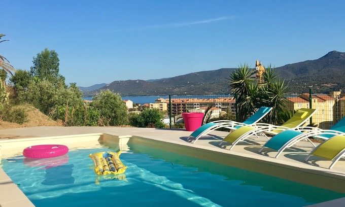 Propriano Apartment | Beautiful apartment with sea view, swimming pool, near beaches and port