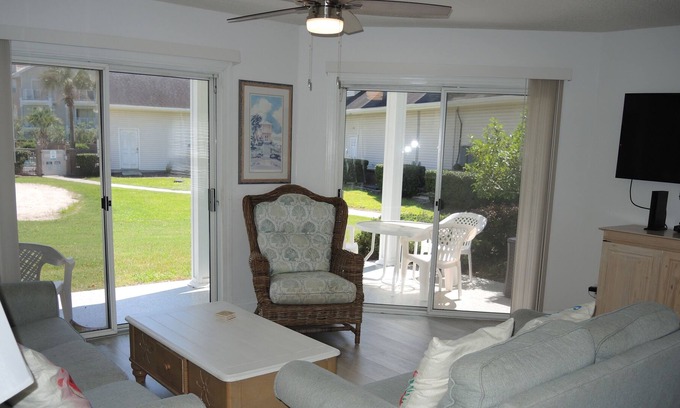 Calabash Villa | Beautiful Ground Floor Two Bedroom Condo just steps from the Pool!