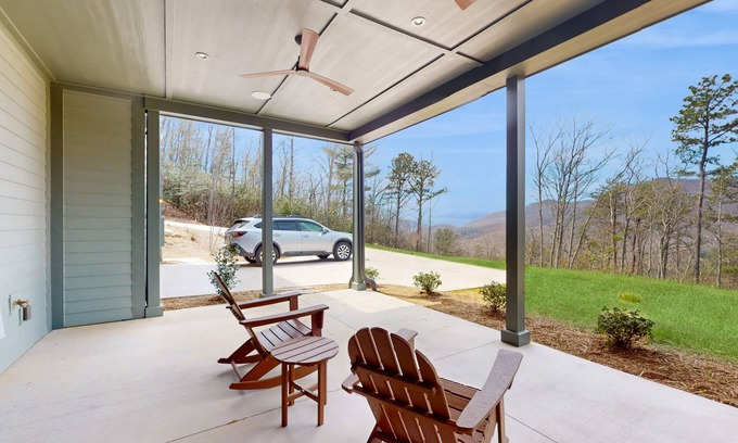 Black Mountain House | Beautiful mountain home with deck, fireplace, children's items, AC, & W/D