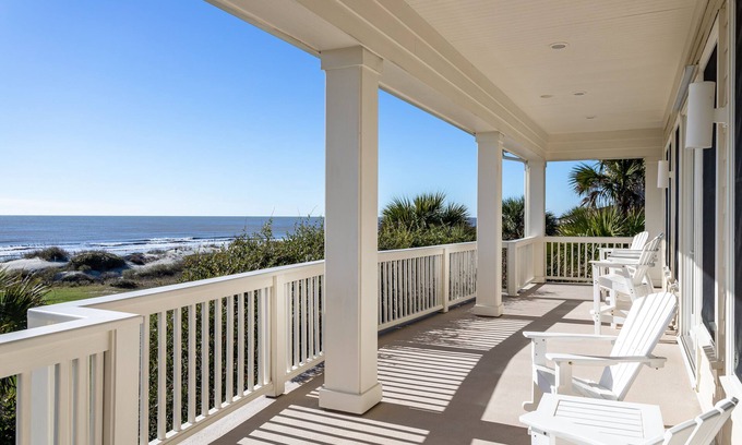 Kiawah Island House | Beautiful Oceanfront Home, Amazing Ocean and Golf Course Views; Community Pool!
