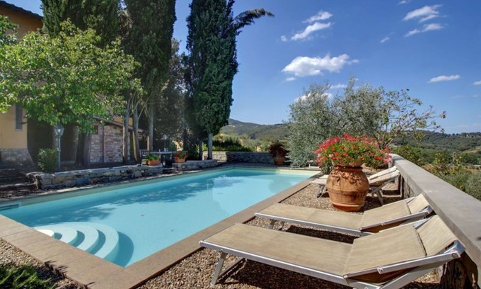 Ponte Agli Stolli Villa | Beautiful private villa with WIFI, private pool, hot tub, TV, balcony, close to Greve In Chianti