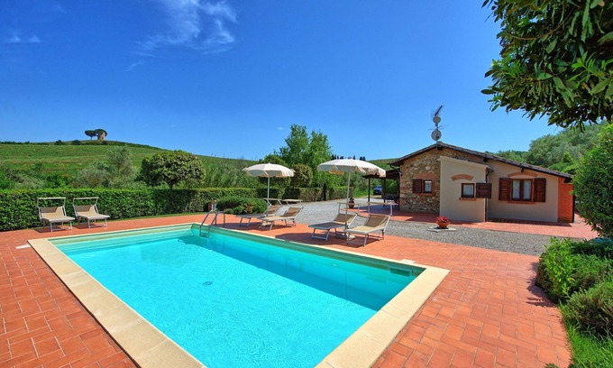Bibbona Villa | Beautiful private villa for 6 guests with WIFI, A/C, private pool, TV and panoramic view
