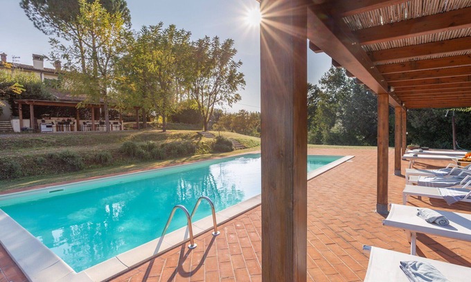 Montecalvoli Villa | Beautiful private villa for 8 guests with WIFI, private pool, TV, patio and panoramic view