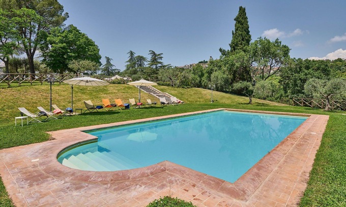 Agello Villa | Beautiful private villa with A/C, WIFI, private pool, TV, patio and panoramic view, close to Per.