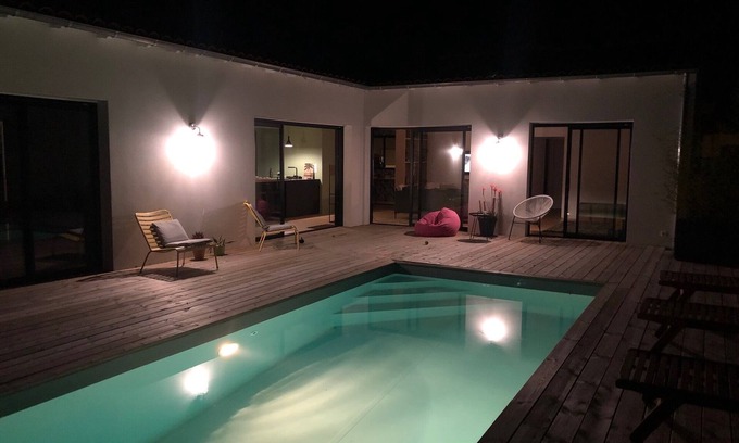 Saint-Augustin Villa | Beautiful ZEN villa, 6 travellers, 3 bedrooms, swimming pool, enclosed garden
