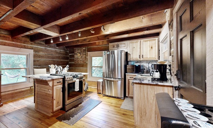 Fletcher Cabin | Beautifully updated cabin on 2 acres with hot tub & firepit - amazing locale