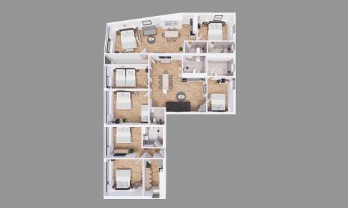 Echarding Apartment | BeckHomes Munich- Large 210 sqm Central Apartment- 7 BR, 6Baths, 3 Kitchens, Up to 18 Guests