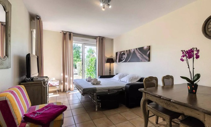 Alvignac Apartment | Belambra Clubs Résidence Rocamadour - Les Portes De Dordogne - Premium Duplex Studio 2 People Sleeping Area Terrace