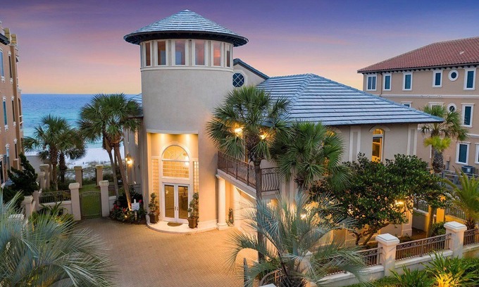 Fort Walton Beach - Destin House | Bella Luna - Huge Beach Front Home with Ocean Views & Direct Beach Access