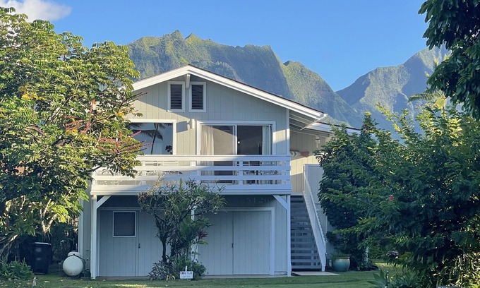 Hanalei Palms House | Best beach location! Mtn views! TVNC1320 TA-GE Tax 039-848-7552-01 Tsunami zone