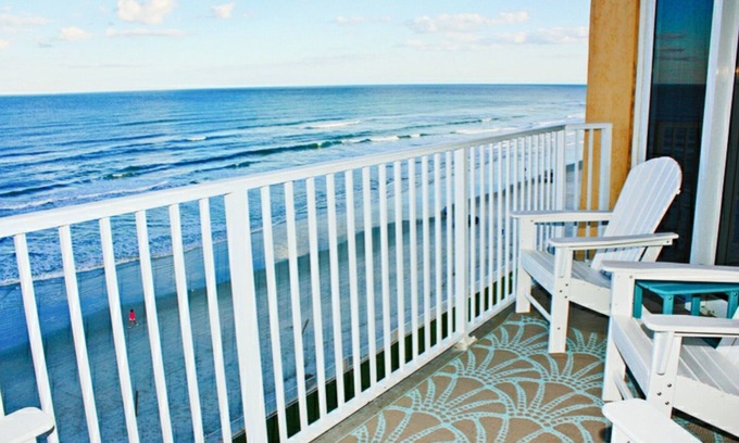 New Smyrna Beach Condo | BEST VALUE -Bikers! Oceanfront Condo w/Pool Walk to Flagler Ave Shops,Dining
