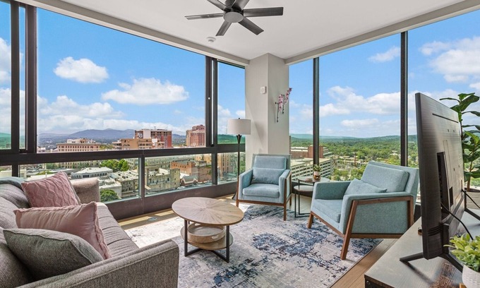 Downtown Asheville Condo | Blue Ridge Escape | 10th floor Luxury Condo in Downtown, Panoramic Mountain View