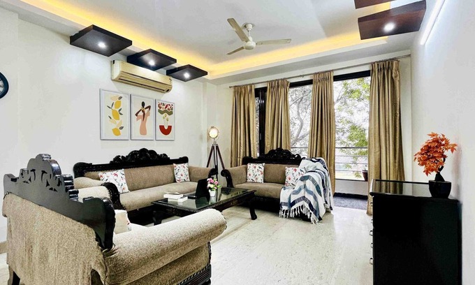 Sheikh Sarai Apartment | BluO Park Facing 3BHK -Lift, Balcony, Parking