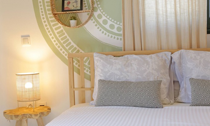 Aigio Apartment | Boho Studio with terrace and pool close to the beach