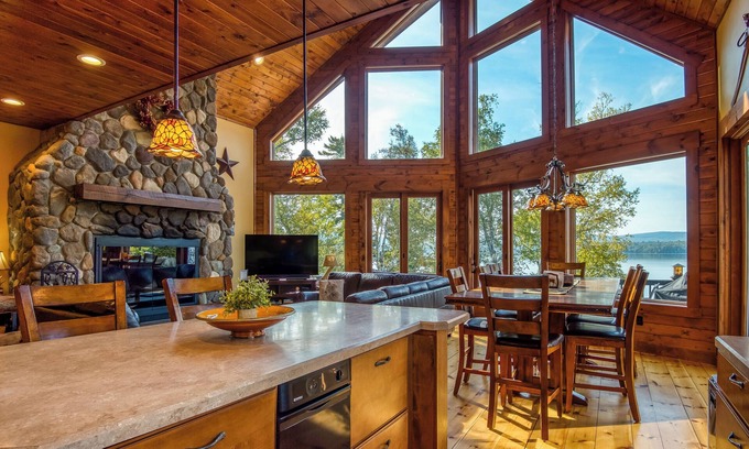 Rangeley House | Bolduc's Lakefront Lodge | Family Fun w/Dock, View, Ping Pong, Foosball, & Hot Tub