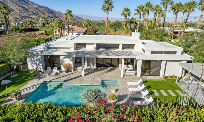 Palm Springs House | Book Fall Today! Villa located on Indian Canyons Golf Course with Private Pool!