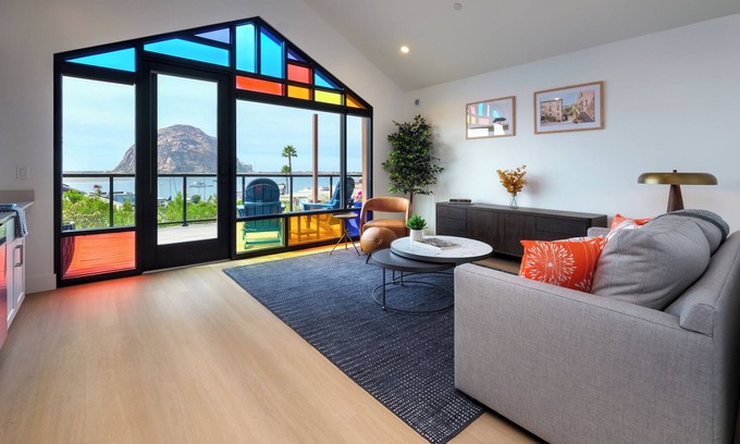 Morro Bay Condo | Boutique Harbor View Suite with Iconic Rock Views. Brand New! A/C & WiFi