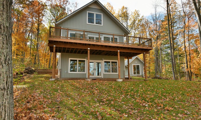 Stone Lake Cabin | Brand New 5 Bedroom Lakefront Home On Clear Water Lake Near Hayward, WI
