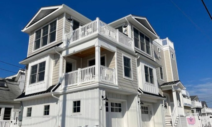 Ship Bottom House | Brand New Construction w Pool, Elevator, Stunning Bay Views, 1000 ft. to Beach