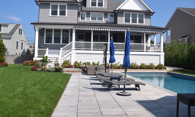 Mantoloking House | Brand new home steps from South Beach, pool and hot tub, perfect for families!